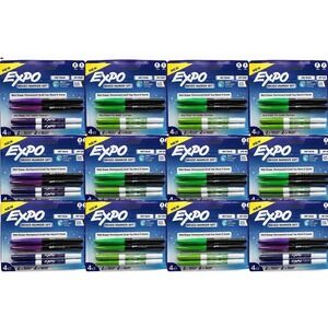 HUGE LOT of Expo Mixed Marker Set, Wet/Dry Erase, Multicolor Fine Tip - 16 Packs